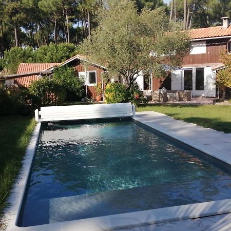 Maison Familiale En Bois Avec Piscine, Proche Du Bassin Gujan-Mestras Bagian luar foto