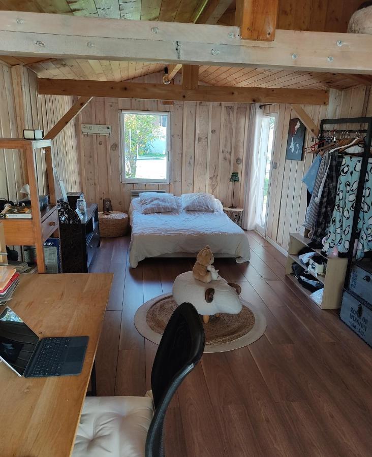 Maison Familiale En Bois Avec Piscine, Proche Du Bassin Gujan-Mestras Bagian luar foto