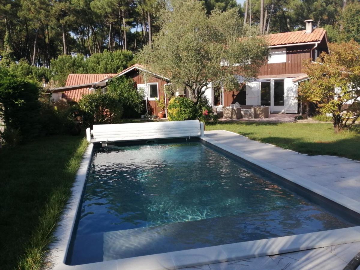 Maison Familiale En Bois Avec Piscine, Proche Du Bassin Gujan-Mestras Bagian luar foto